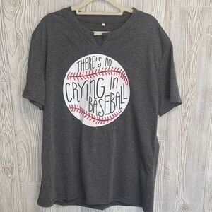 Gray Baseball Graphic Tee